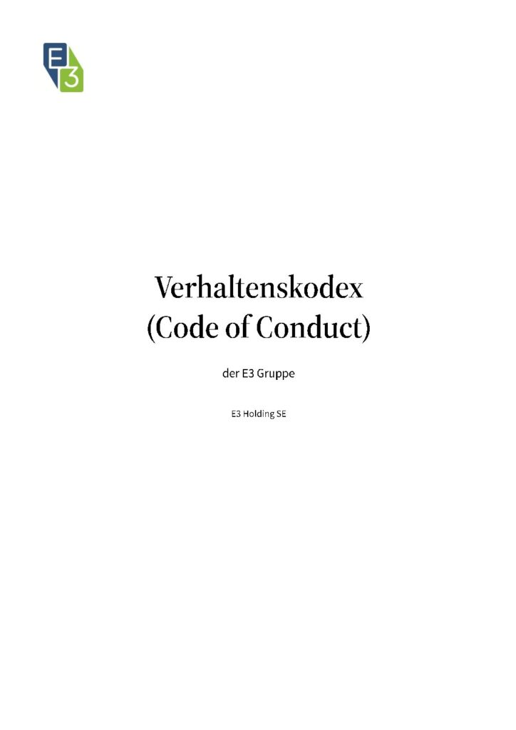 Governance: Verhaltenscodex (Code of Conduct)