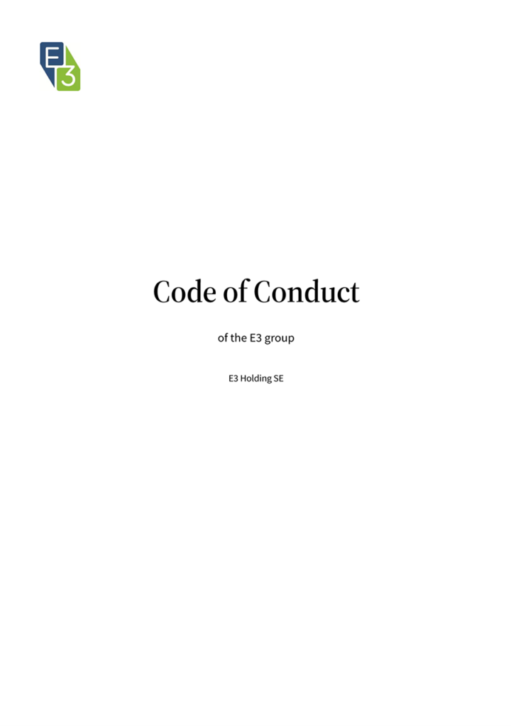 Code of Conduct of the E3 group