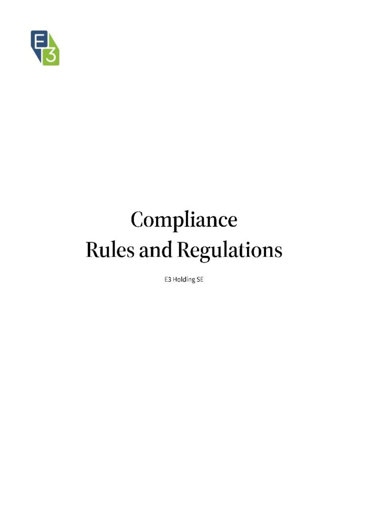 Governance: Compliance Rules and Regulations